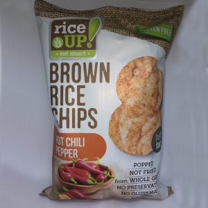 RICE UP Ryžové chipsy s ostrou príchuťou chilli 60 g
