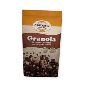 CERBONA MLIEČNA ČOKOLÁDA A SUŠIENKA GRANOLA 450G